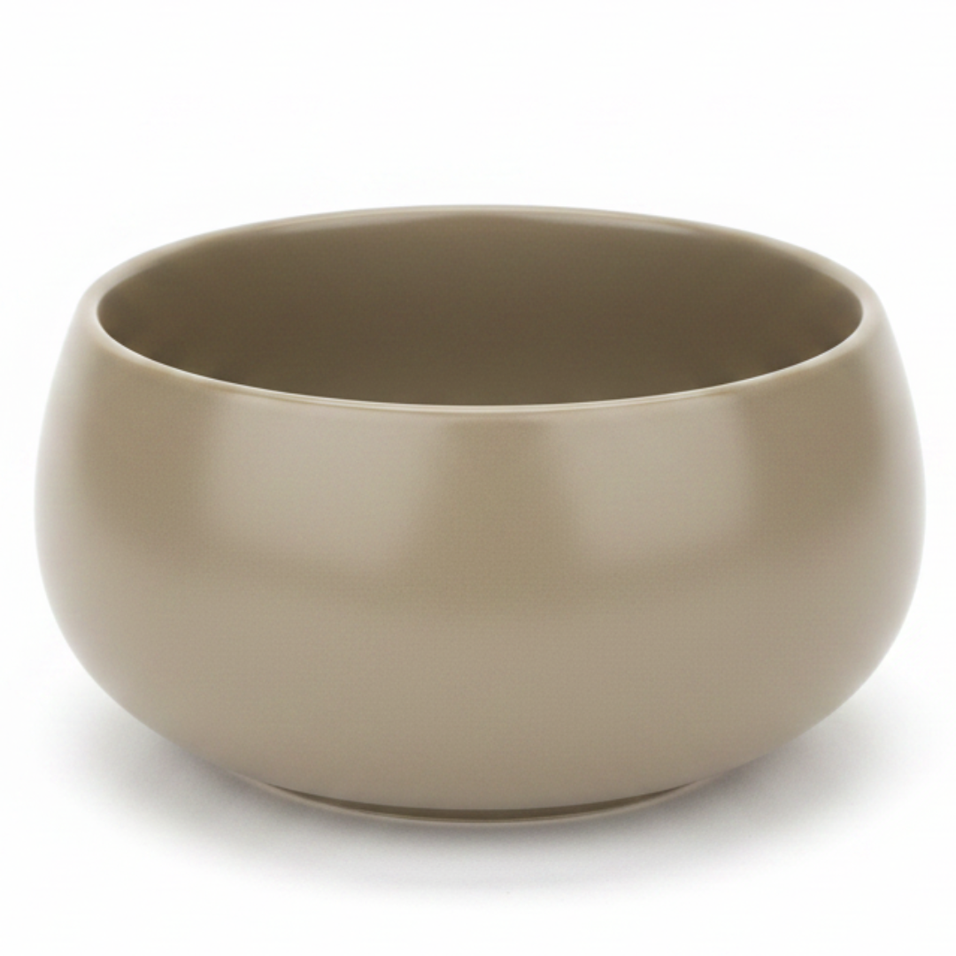 Luhpar Round Ceramic Bowl 600ml | Taupe, Off White, Brown |