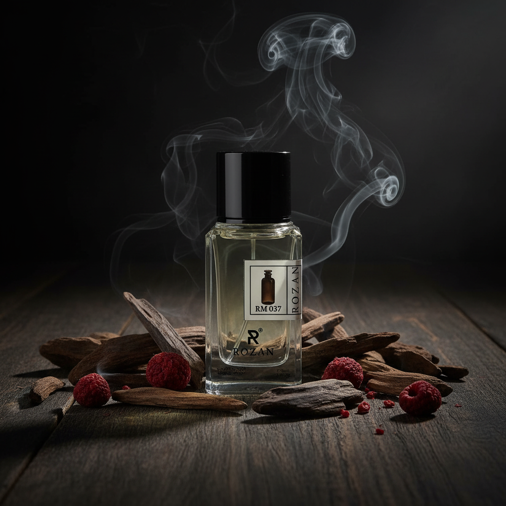 Rozan RM 037 Eau de Parfum 100ml – Oriental Woody Unisex Fragrance with Agarwood, Incense & Raspberry | Natural Spray | Inspired Version |