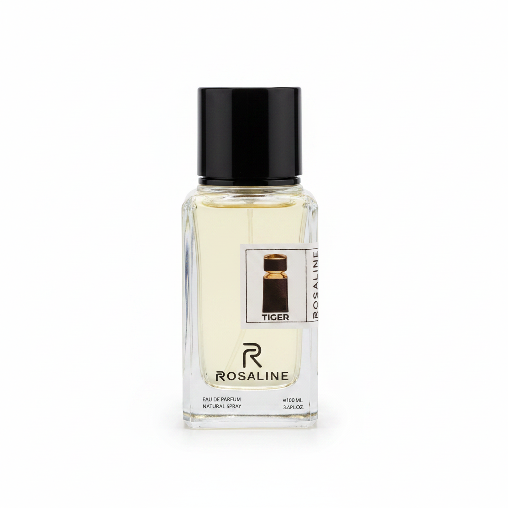 Rosaline Tiger Eau de Parfum 100ml – Luxury Natural Spray Fragrance for Men & Women | Grapefruit, Amber & Ambergris Base Notes | Inspired Version |