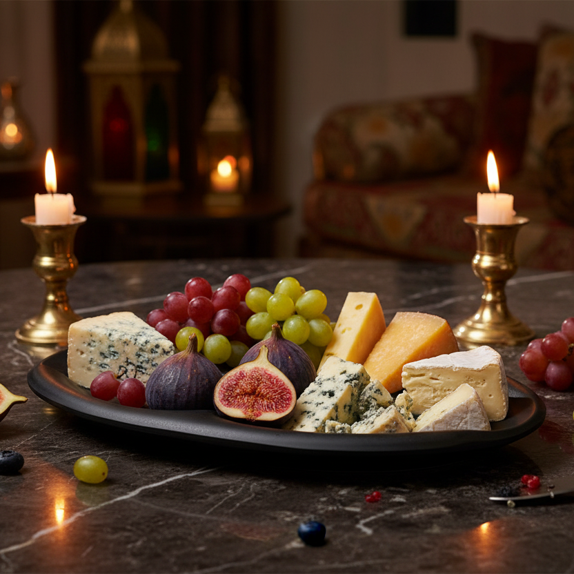 Black Matte Ceramic Oval Serving Plate – 18×30cm