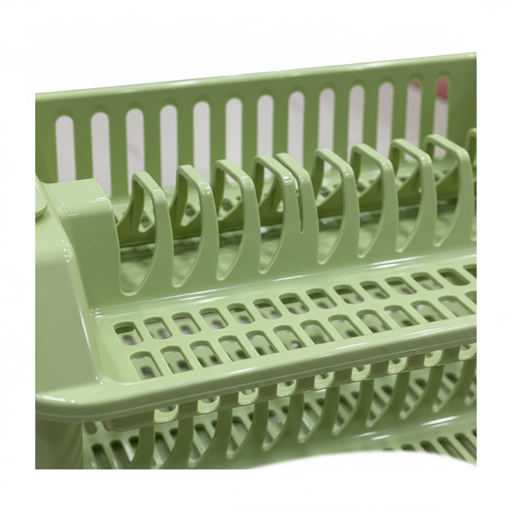 Phoenix Light Green 2-Layer Dish Drying Rack – 36×52×36cm