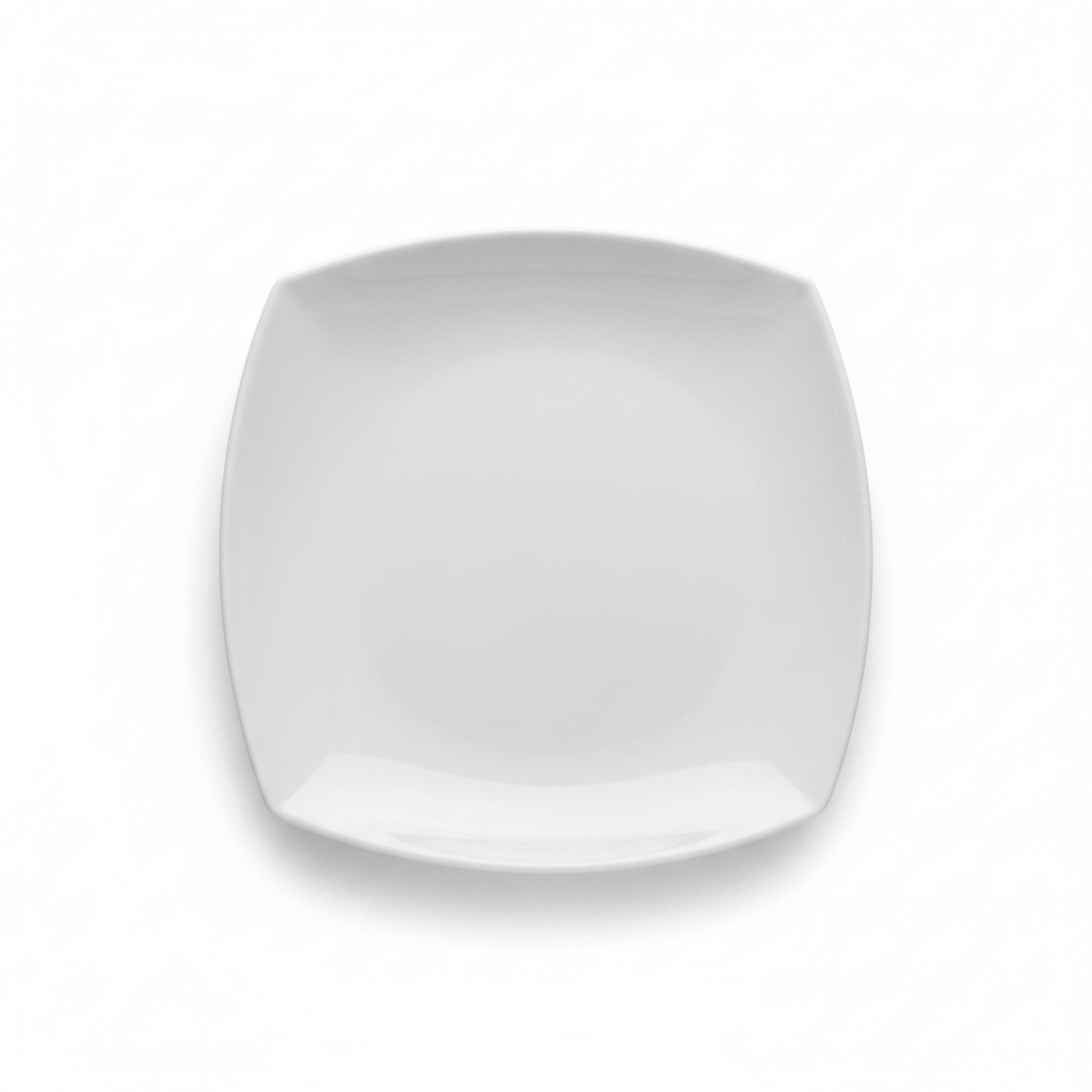 Dynasty Melamine Plate – White 8" (22*22 cm)
