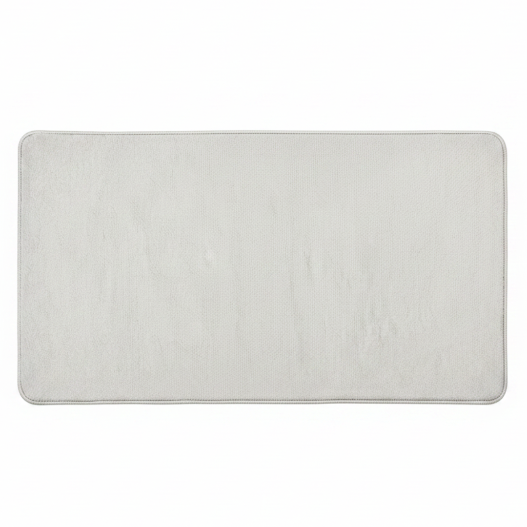 Soft Rectangle Door Mat | Anti-Slip Absorbent Floor Rug for Entrance, Bathroom & Living Room | 80 x 45 cm | Off White |