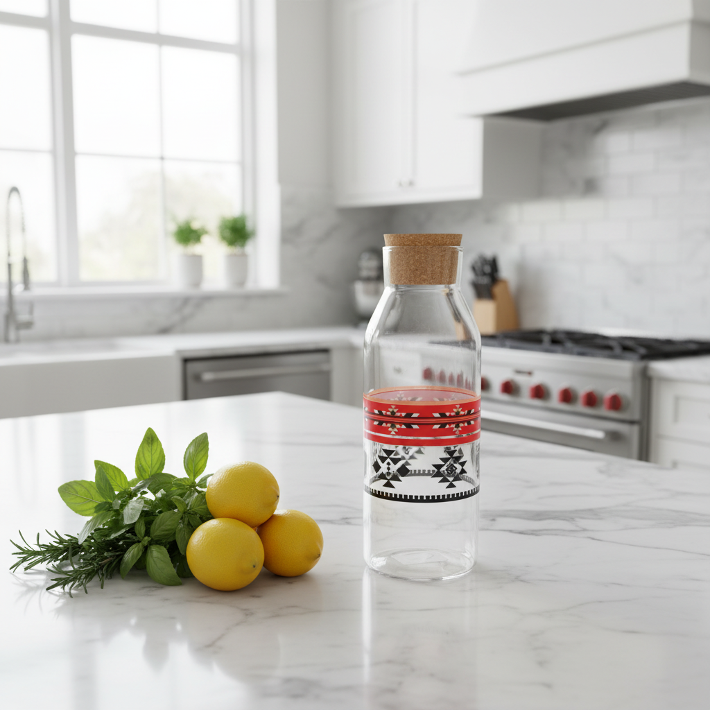 Yuniverse Glass Bottle with Cork Stopper — 1100ml