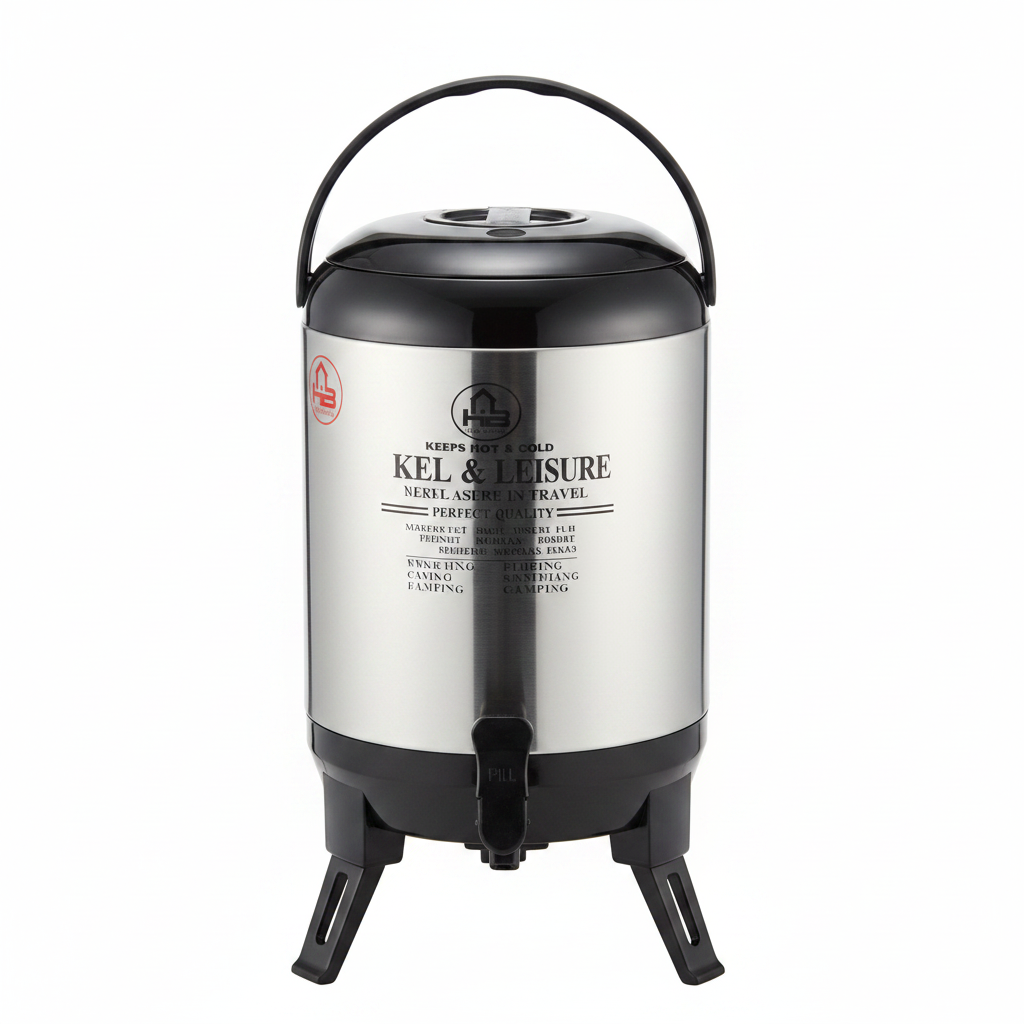 HB Stainless Steel Insulated Water Jug 8L – Hot & Cold Beverage Dispenser