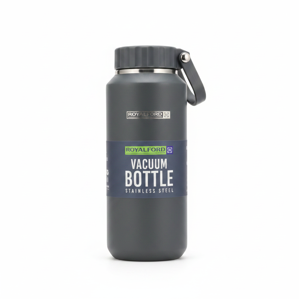 Royalford Grey Stainless Steel Vacuum Bottle - 500ml