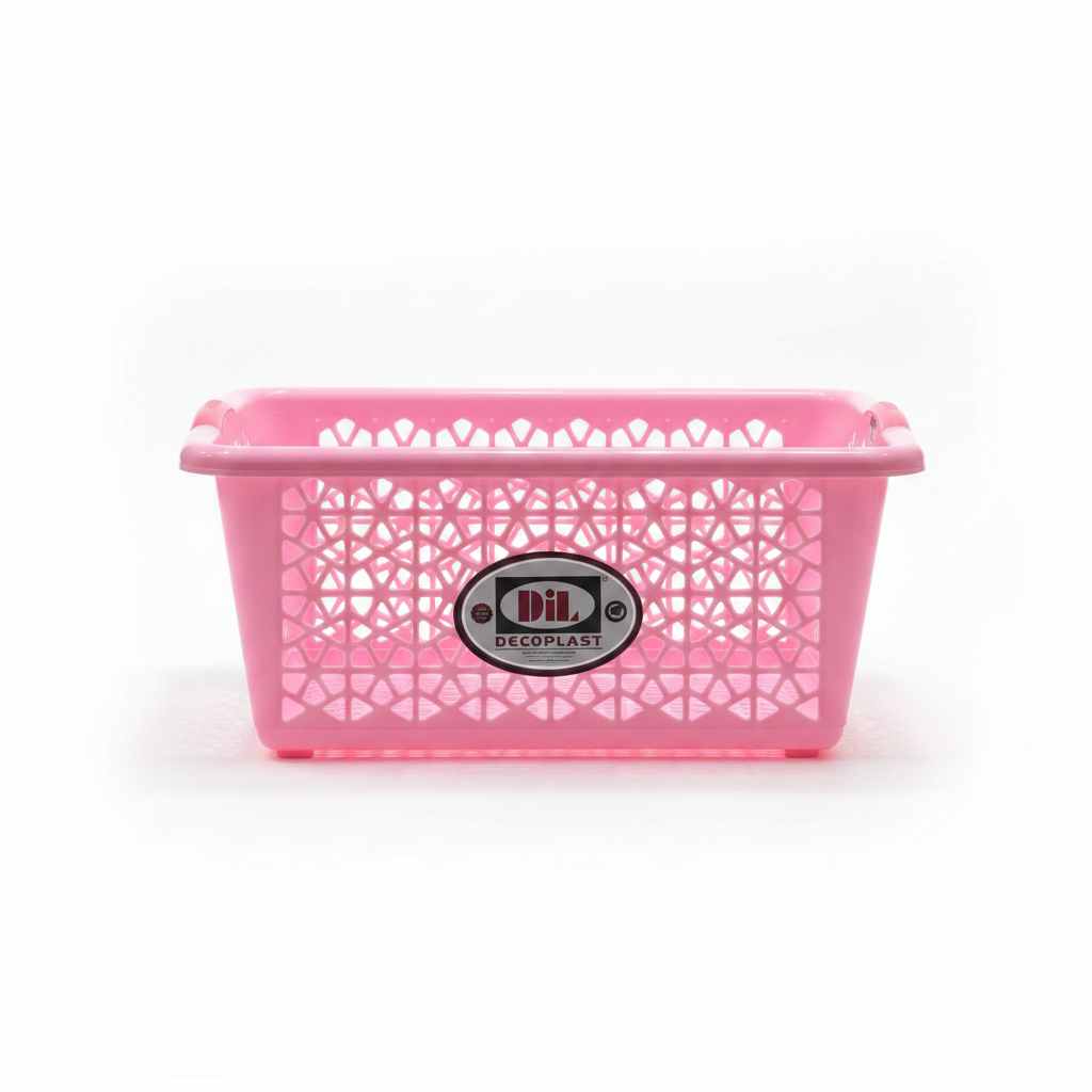 Decoplast Tulip Plastic Storage Basket – 52 × 42 × 22 cm
