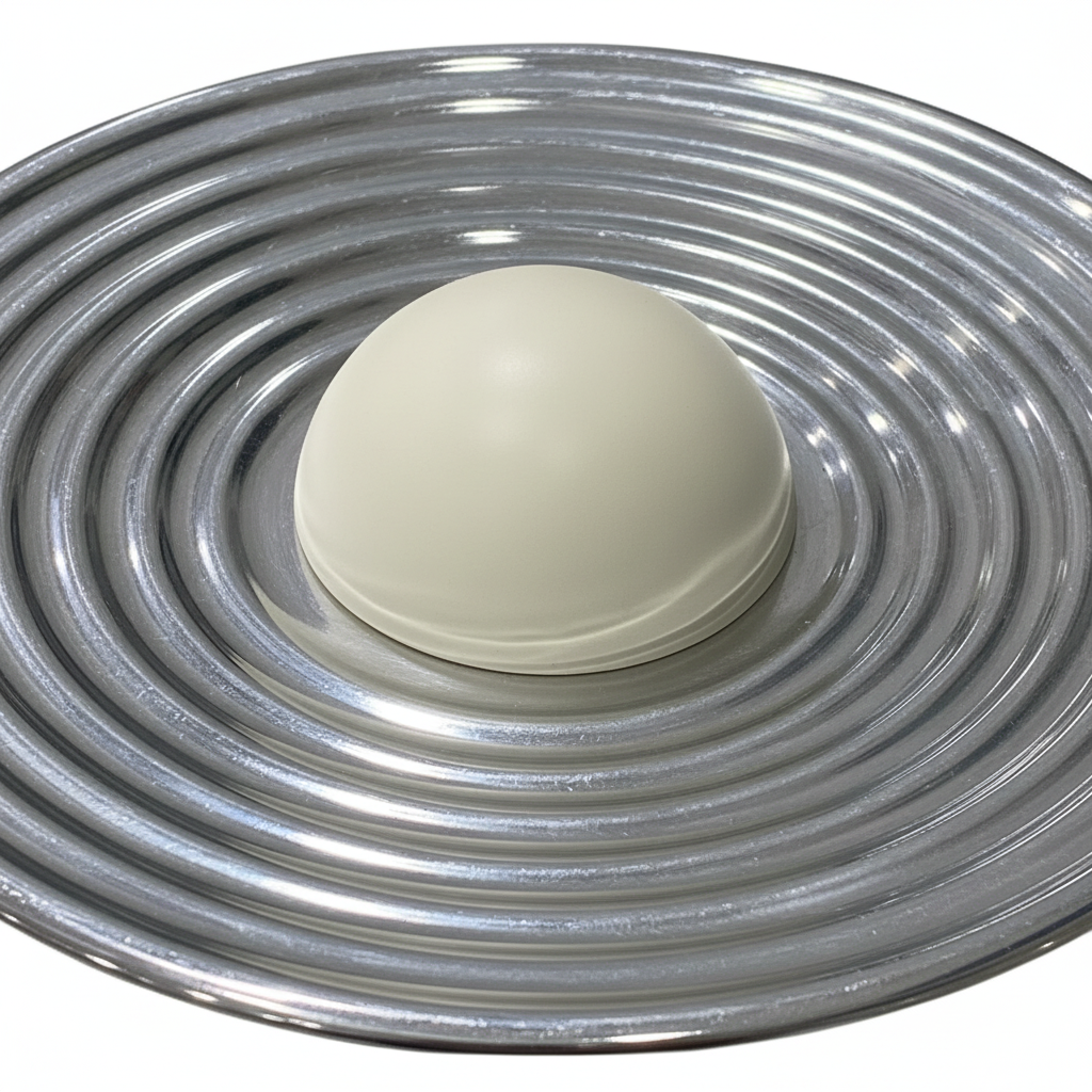 Silver & Cream Metal Footed Candy Tray - 16×26cm
