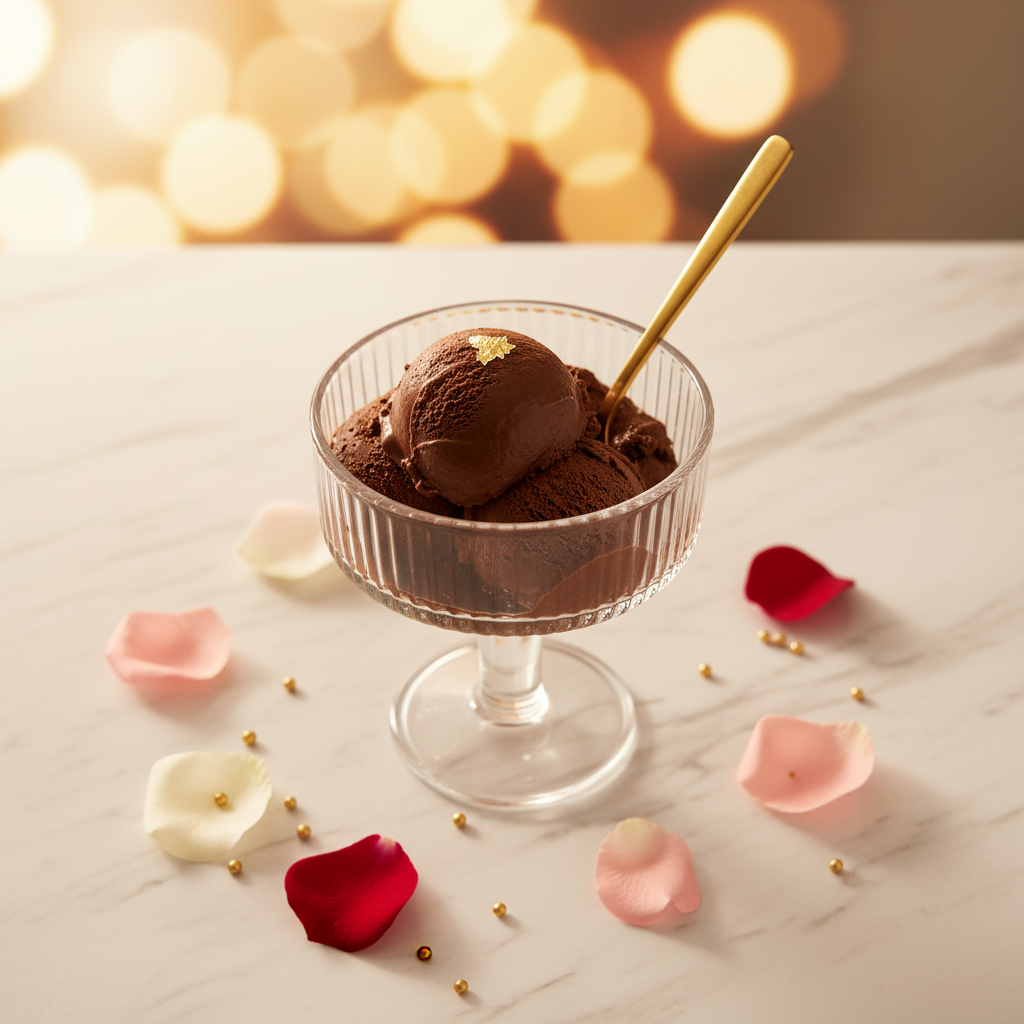 Elegant Ribbed Footed Glass Ice Cream Cup | 100ml |