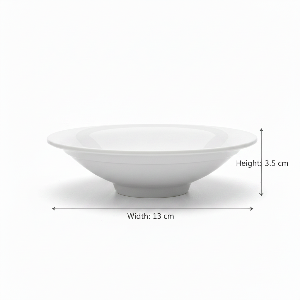 Dynasty Melamine Round Bowl – White – 13*3.5 cm