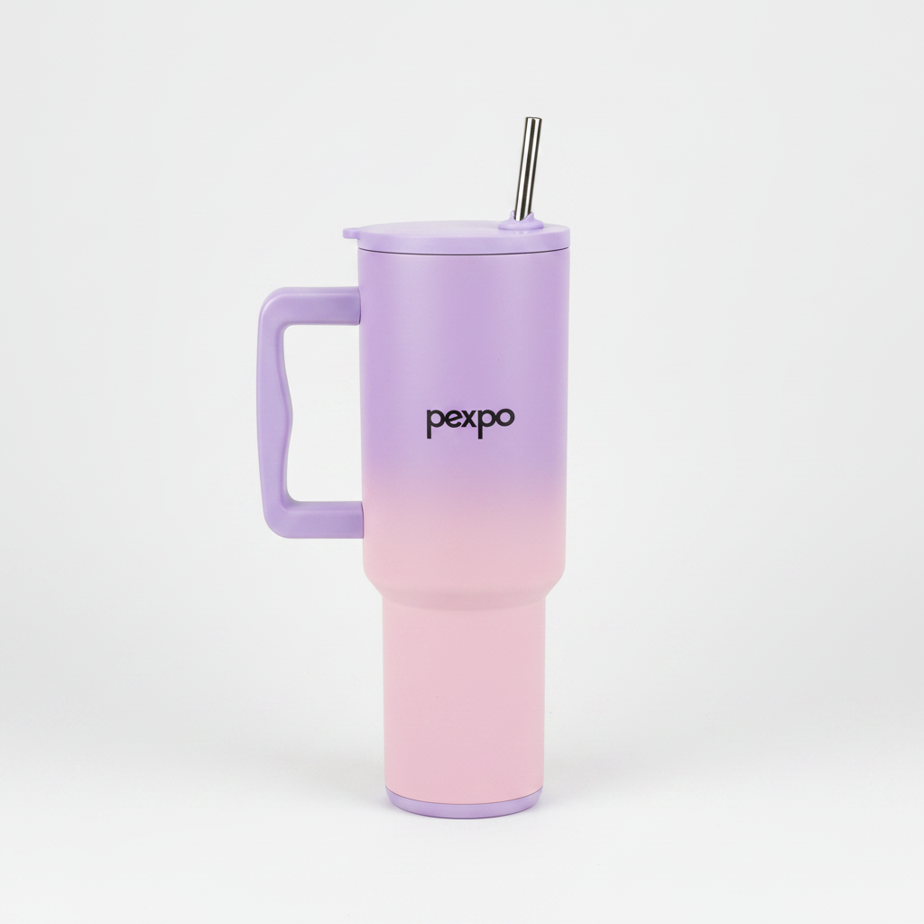 Pexpo Lavender Purple Ombre Stainless Steel Travel Bottle – 1200ml