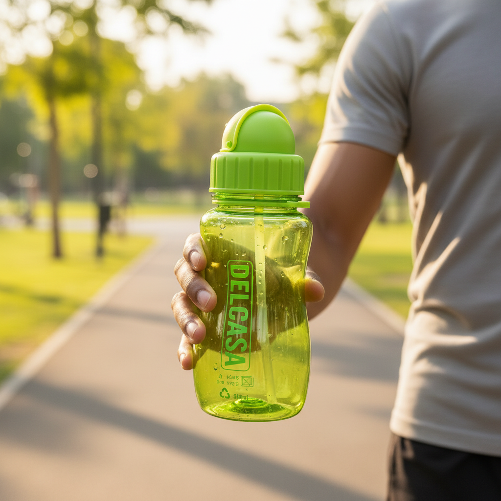 Delcasa Green Plastic Water Bottle - 500ml