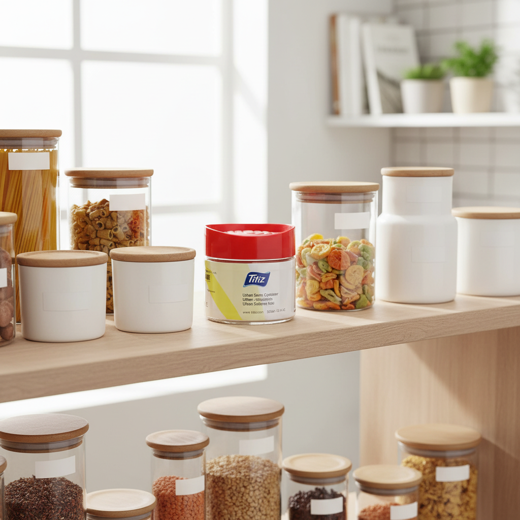 Titiz Urban Saver Glass Storage Jar with Plastic Lid – 300ml | Red / Blue / Black |
