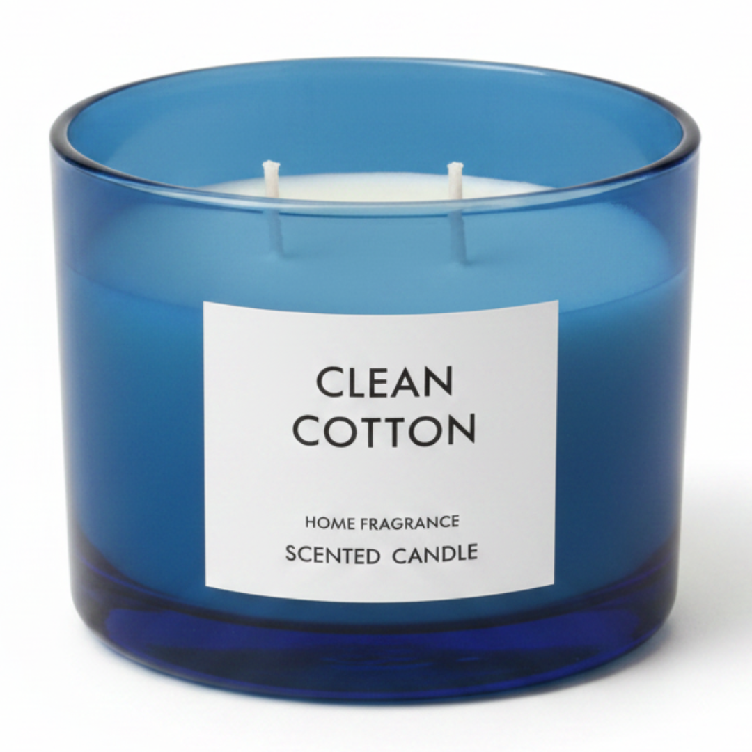 Home Fragrance Scented Candle in Glass Cup | 8×11 cm | Clean Cotton / Maple Leaf & Apple / Amber & Ginger Lily / Pear & Freesia