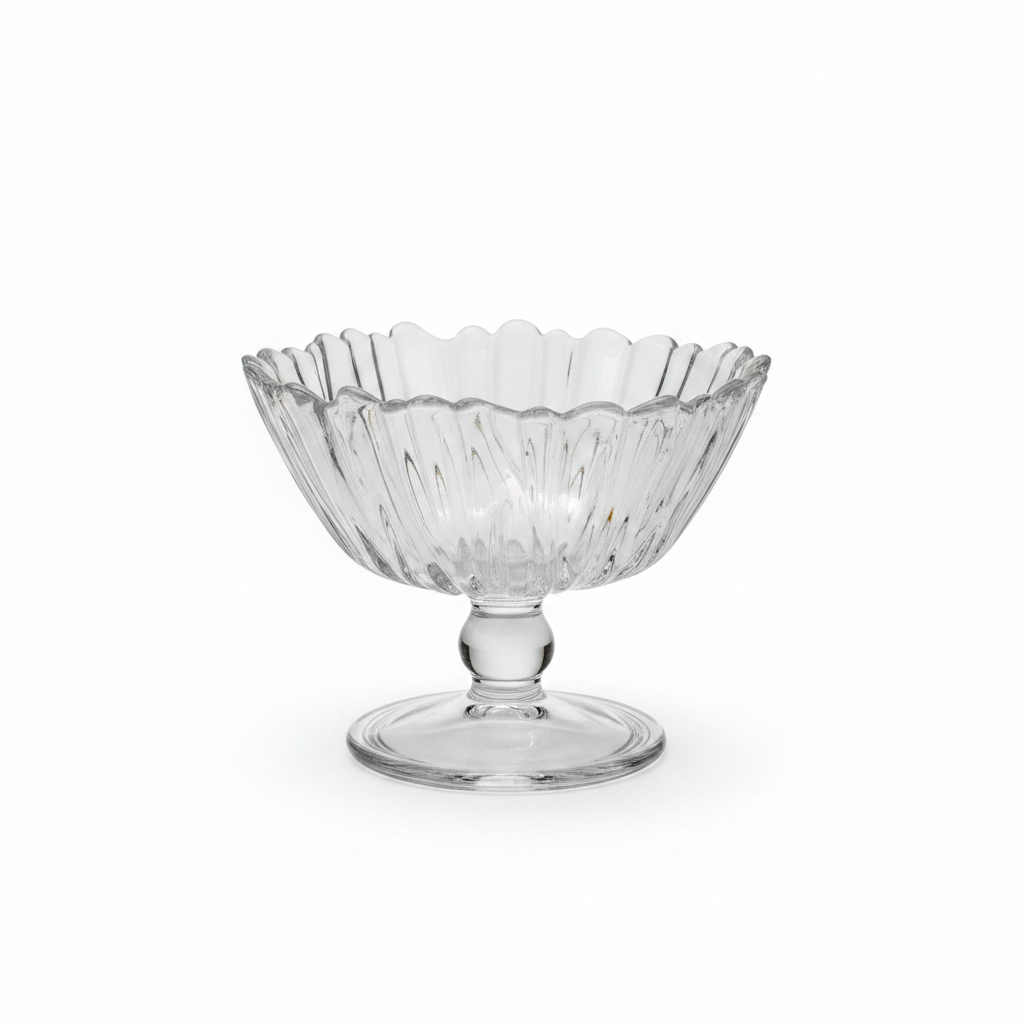 Aurora Glass Footed Candy Bowl - 10×13 cm