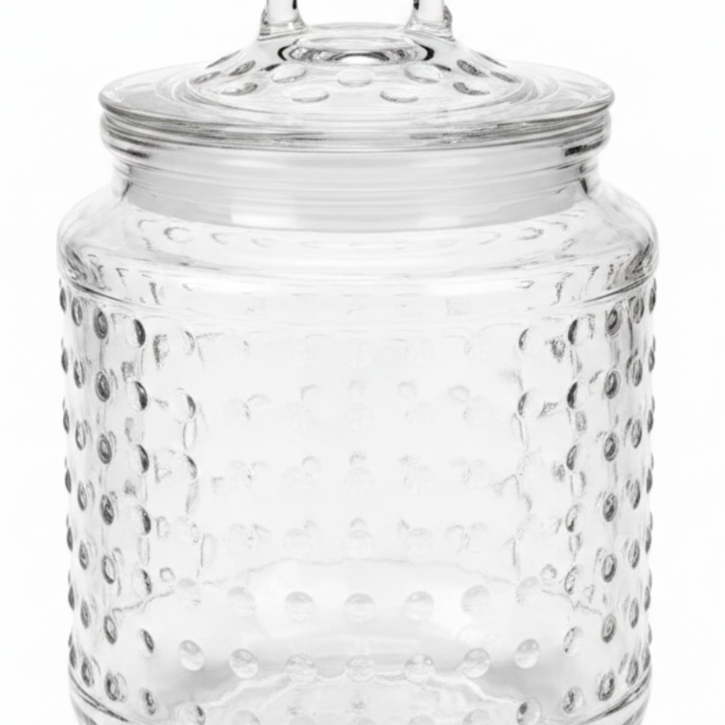 Clear Glass Jar with Lid - 10×8cm / 15×10cm / 20×10cm