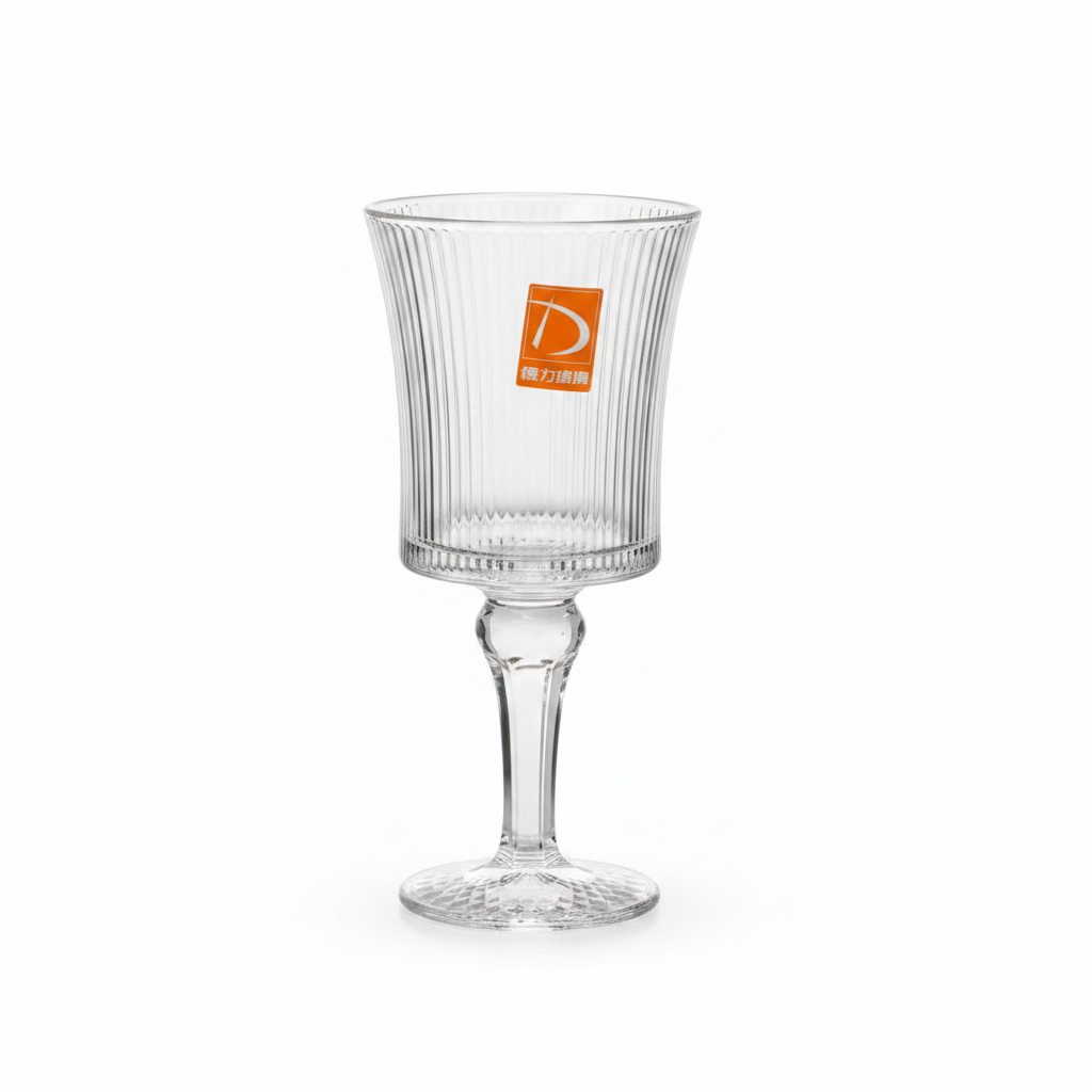 Deli Ribbed Crystal Stem Glass - 250ml