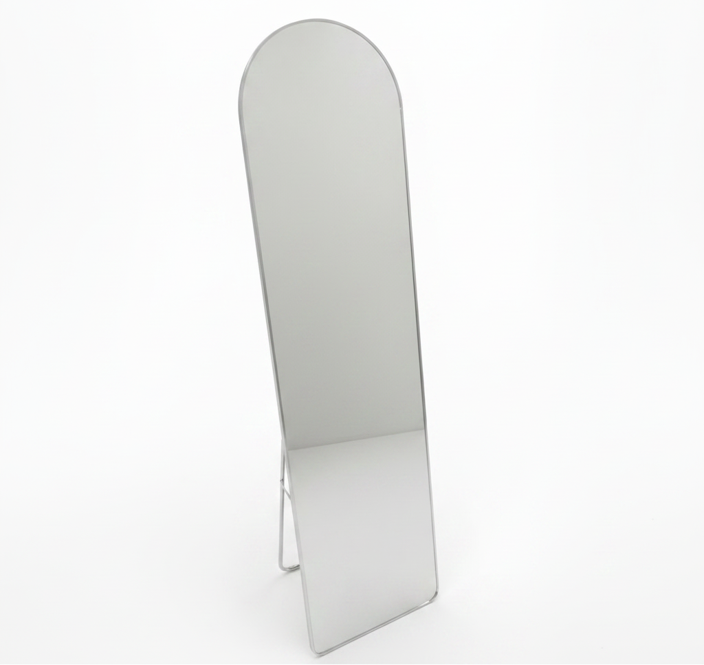 Arched Full-Length Floor Mirror with Metal Stand - 160× 40cm