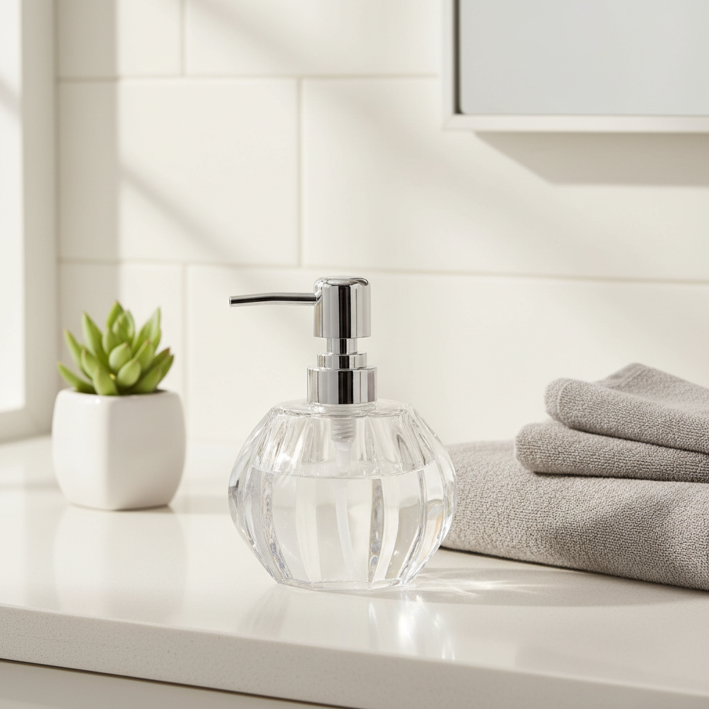 Crystal Clear Acrylic Soap Dispenser - 180ml