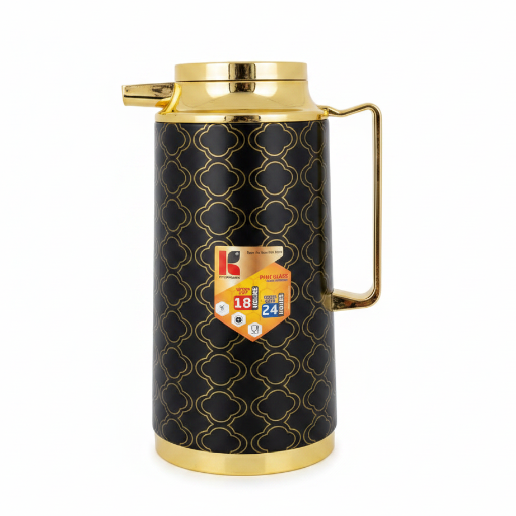 Kitchenmark Black & Gold Vacuum Flask - 1 Litre / 1.3 Litre / 1.6 Litre