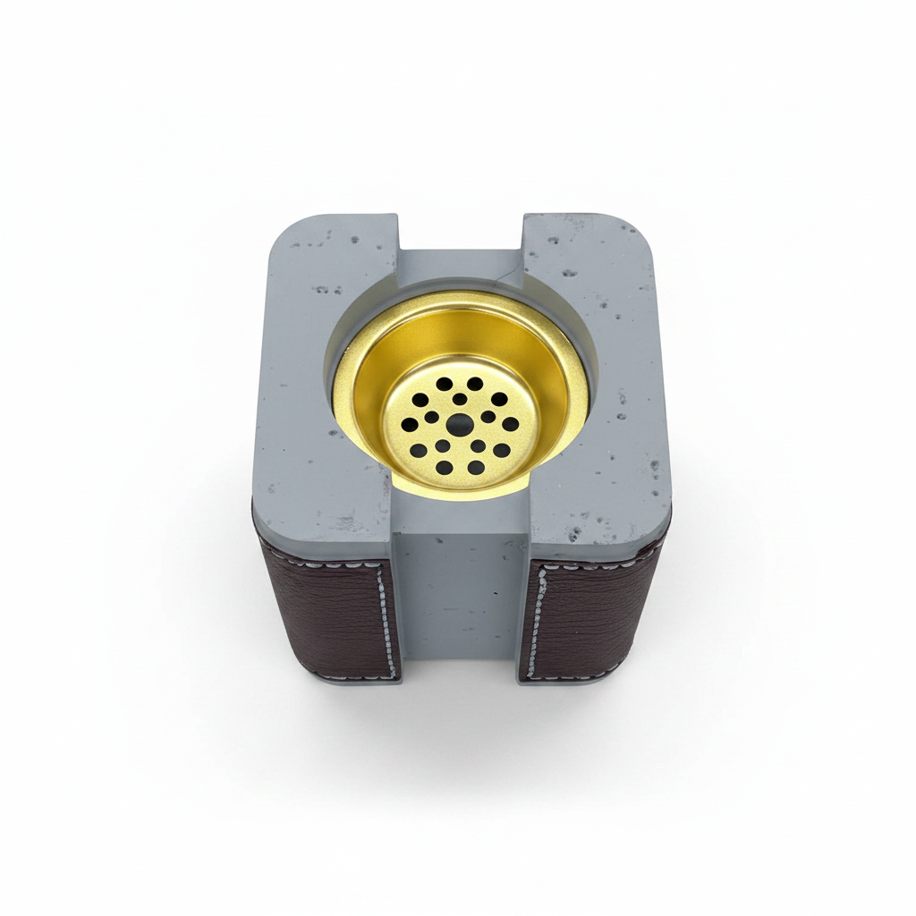 Grey & Brown Chalk Incense Burner | 10×10 cm