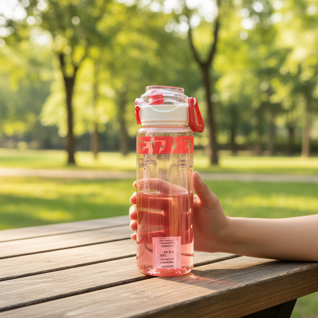 Zhibo Elegant Red Plastic Water Bottle | BPA-Free | 1040ml