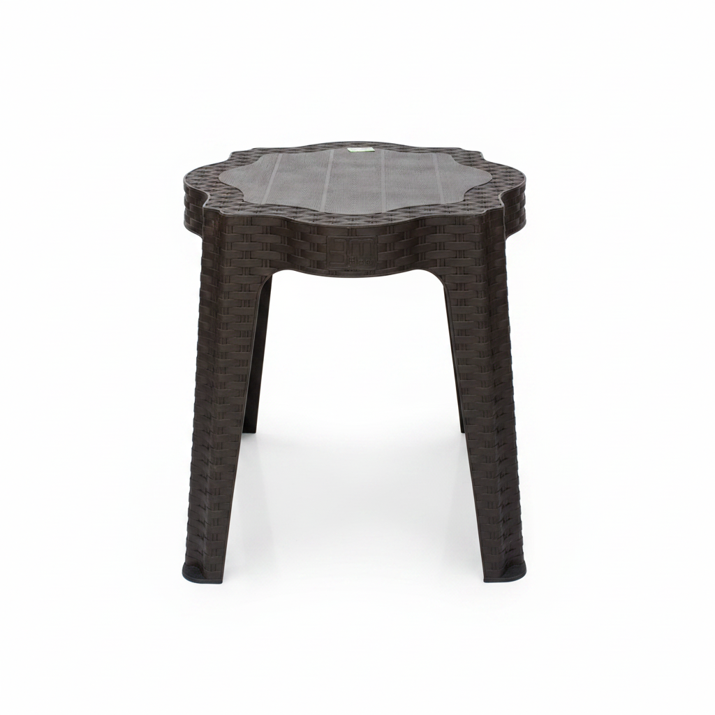 Sephora Plastic Coffee Table – 43×40 cm - Brown / Grey