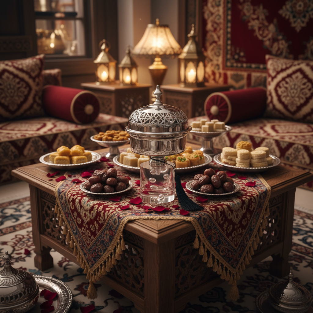 وعاء حلوى أكريليك بقاعدة معدنية فضية مع غطاء - كبير 20×12 سم