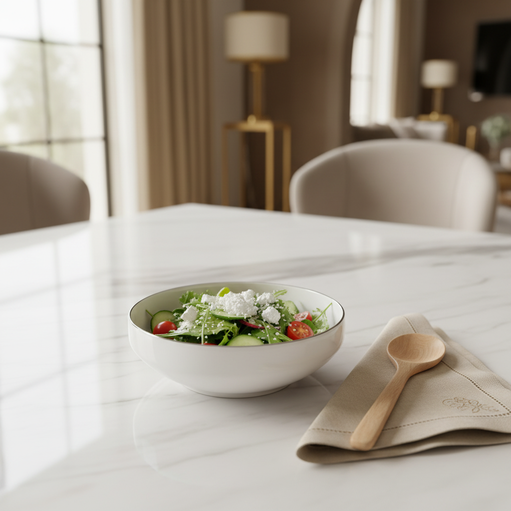 Decopor White Ceramic Serving Bowl — 5.5 Inch