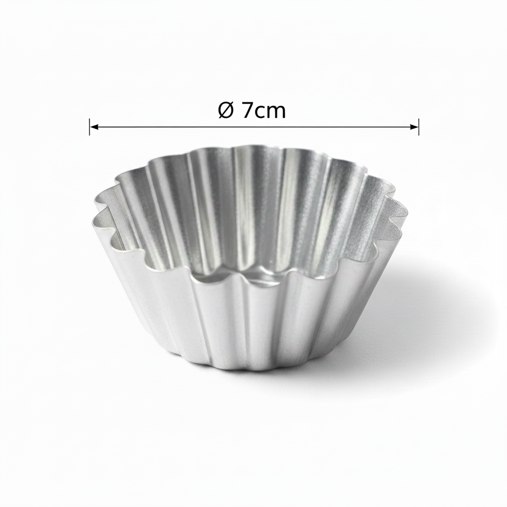 AFCO Mini Cake Moulds – Set of 4 – 7cm Fluted Tart Tins
