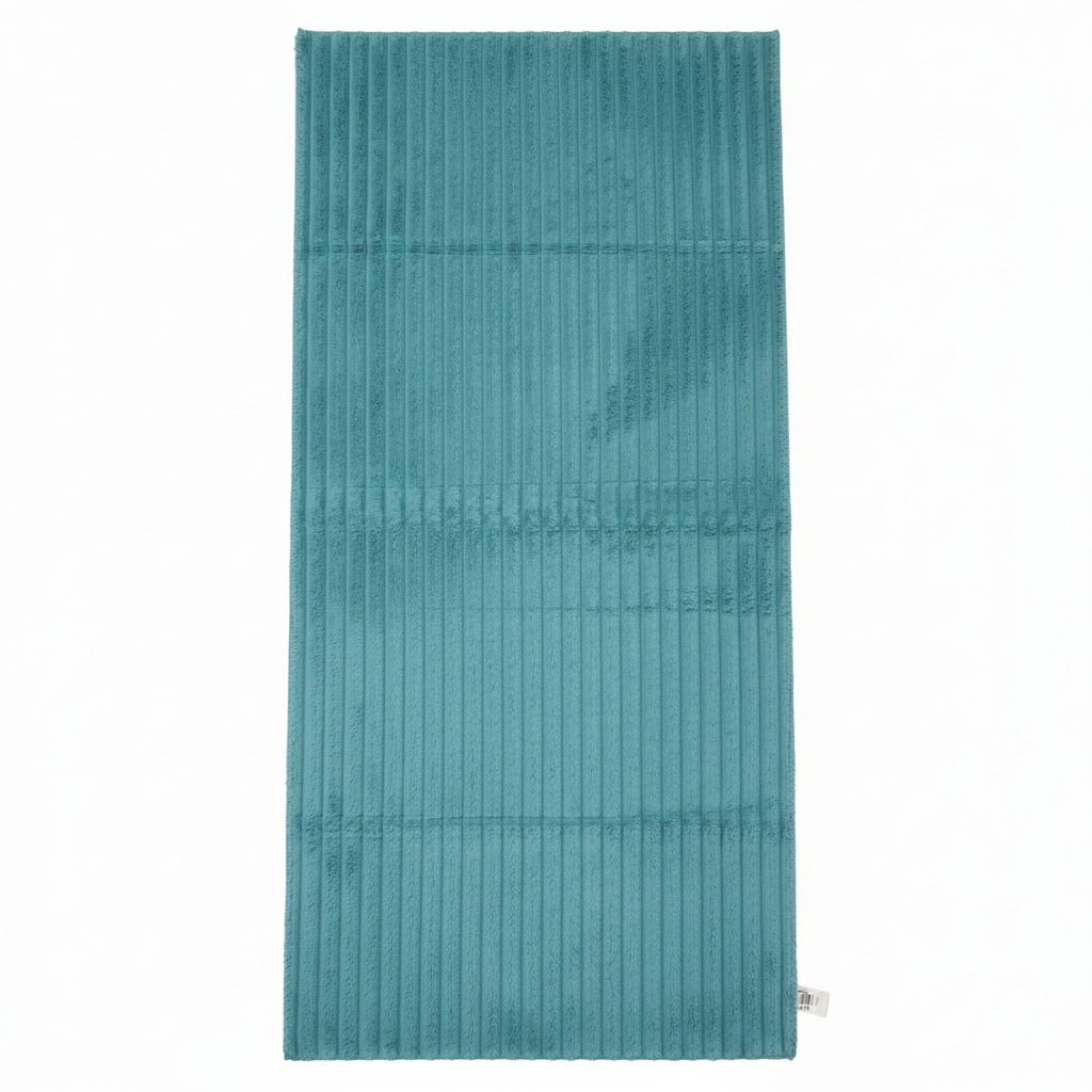 Threshold Striped Polyester Carpet - 80 × 180 cm - Teal Blue / Grey