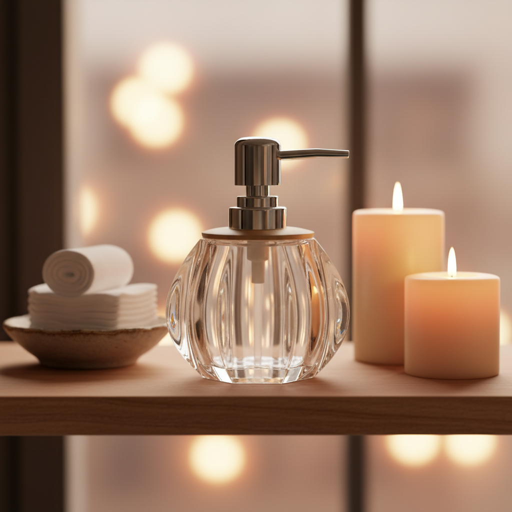 Shengya Crystal-Clear Acrylic Soap Dispenser - 180ml