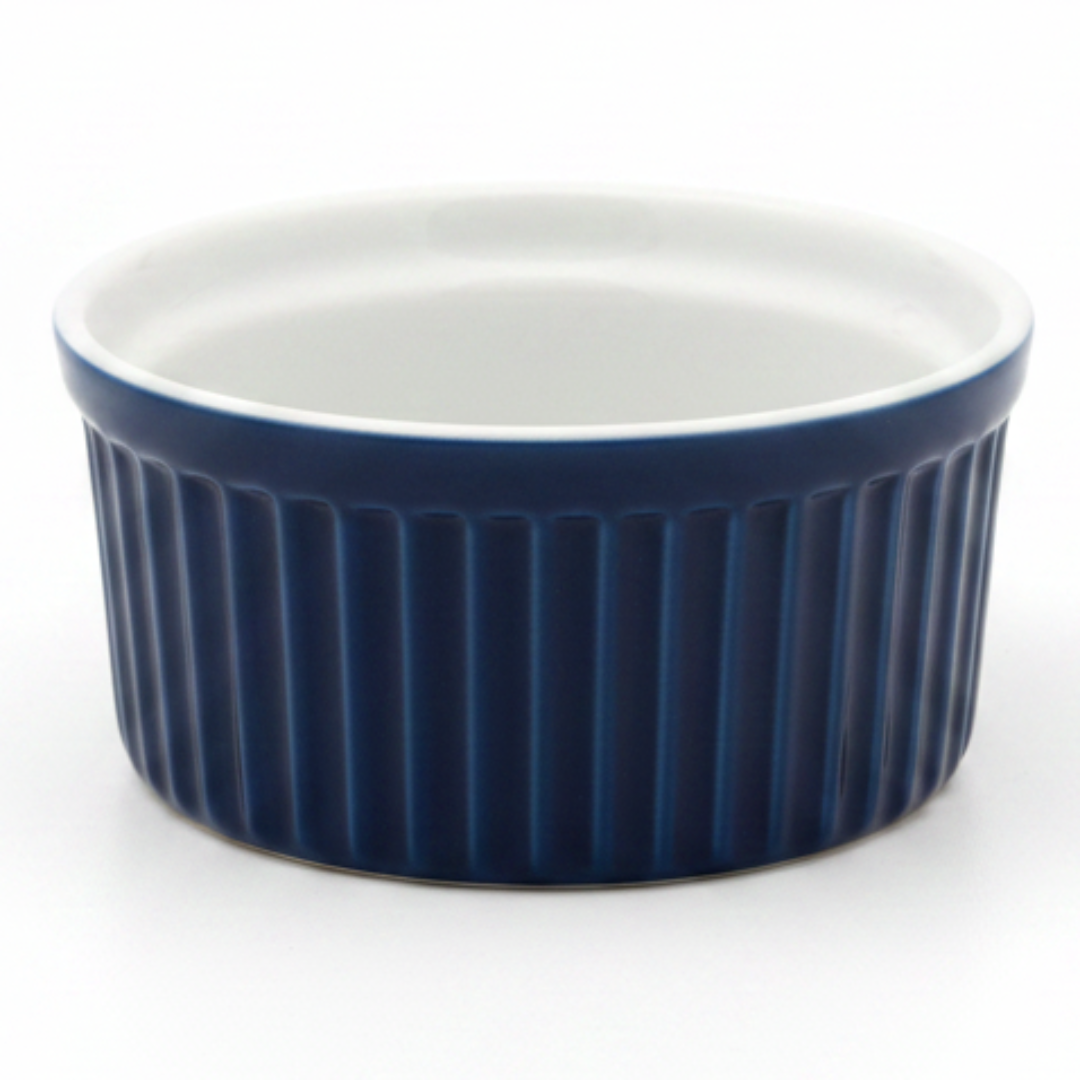 Luxehome Ceramic Ramekin Bowl – Dark Navy Blue | 9×4cm |