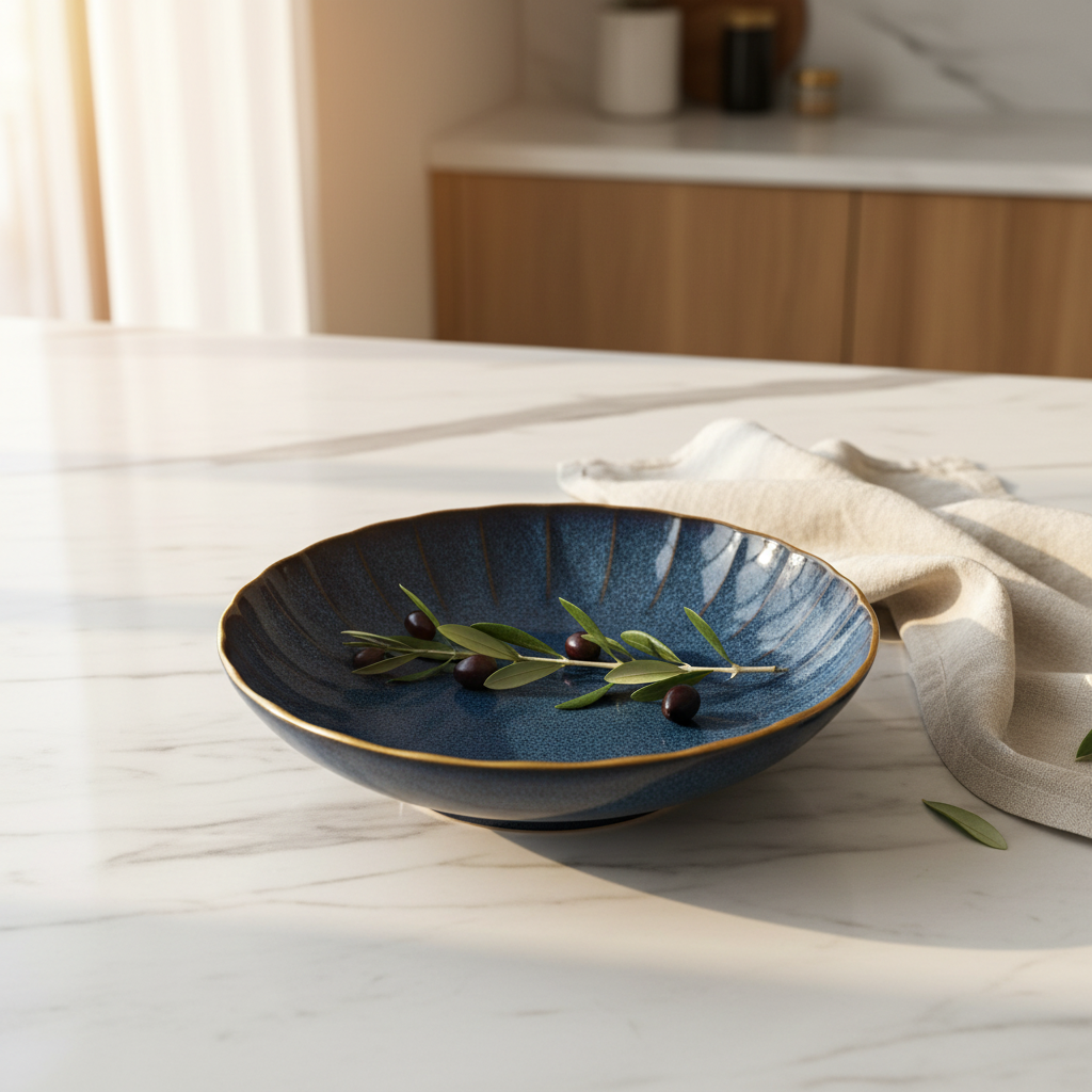 Keramika Navy Blue Ceramic Bowl - 20cm