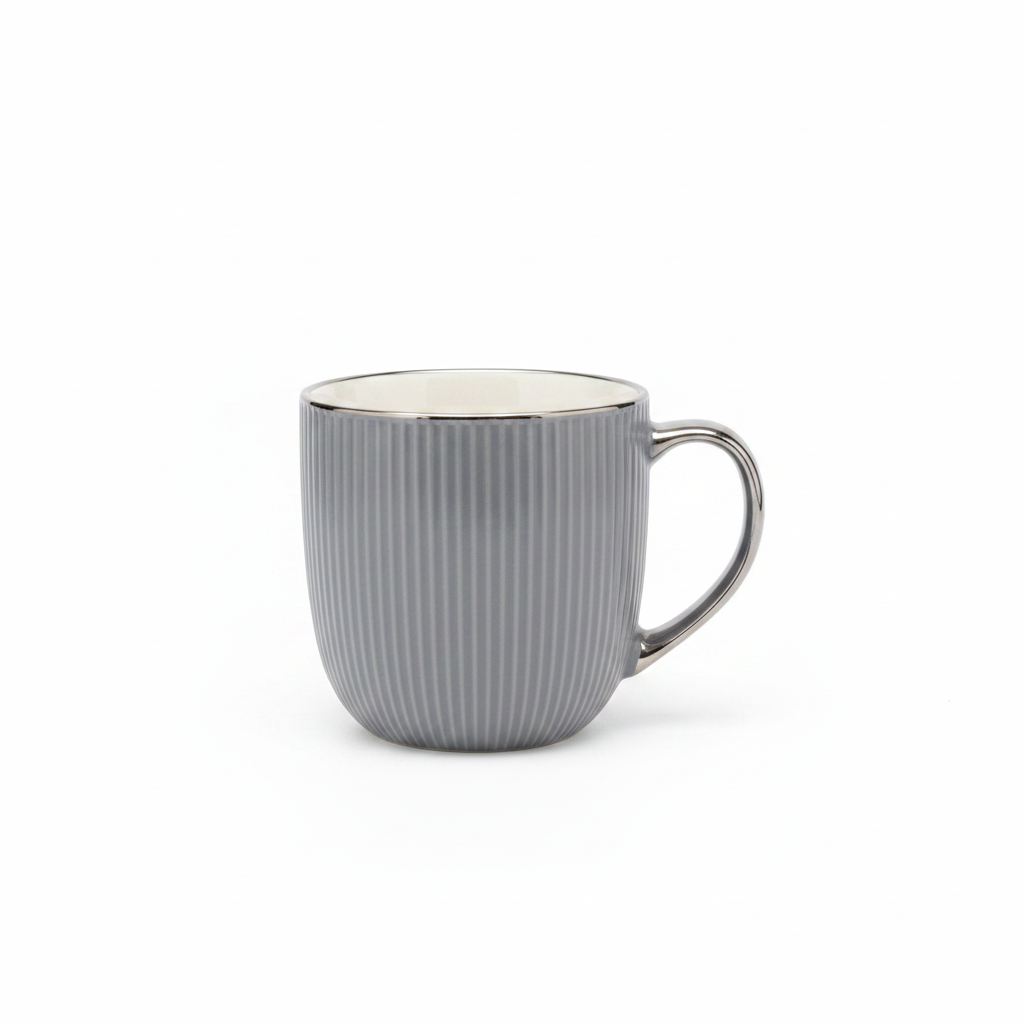 Royalford Ceramic Mug 350ml – Grey / Off White