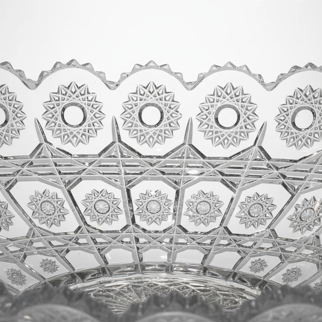 Sakura Crystal Clear Glass Footed Fruit Bowl - 36×22 cm