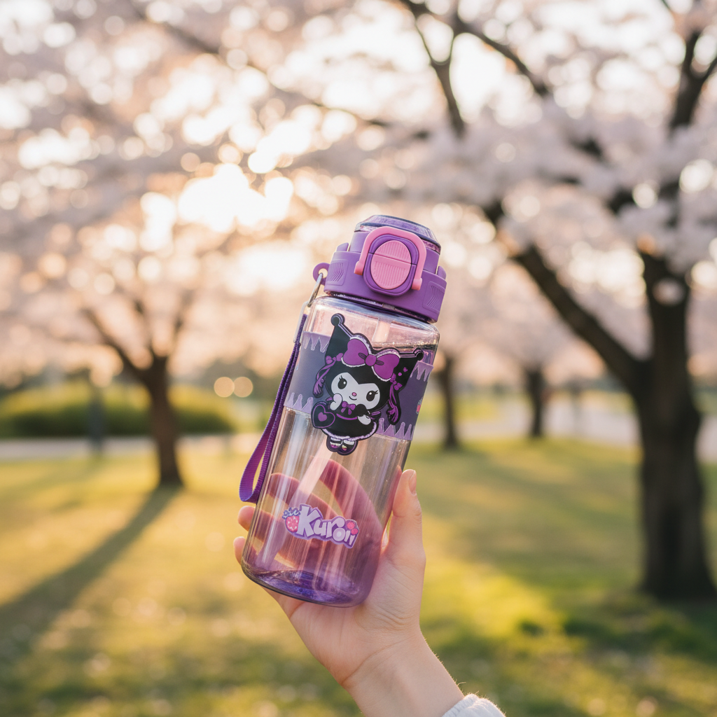SBC Purple Kuromi Character Plastic Water Bottle – 750ml