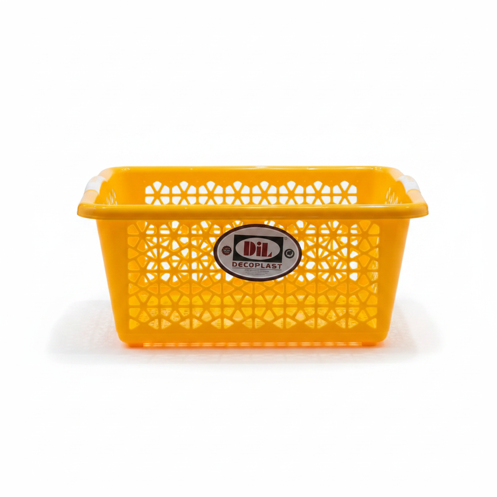 Decoplast Tulip Plastic Storage Basket – 52 × 42 × 22 cm