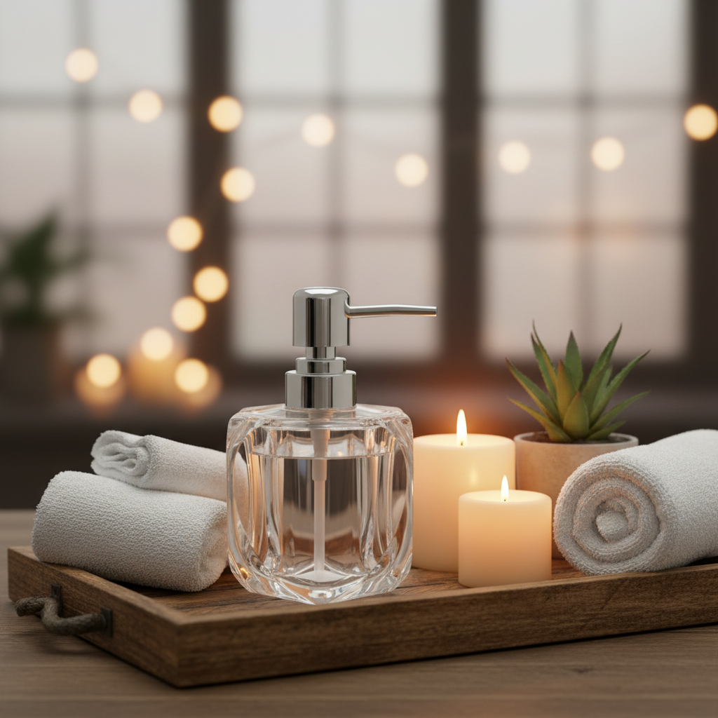 Clear Acrylic Soap Dispenser - 200ml