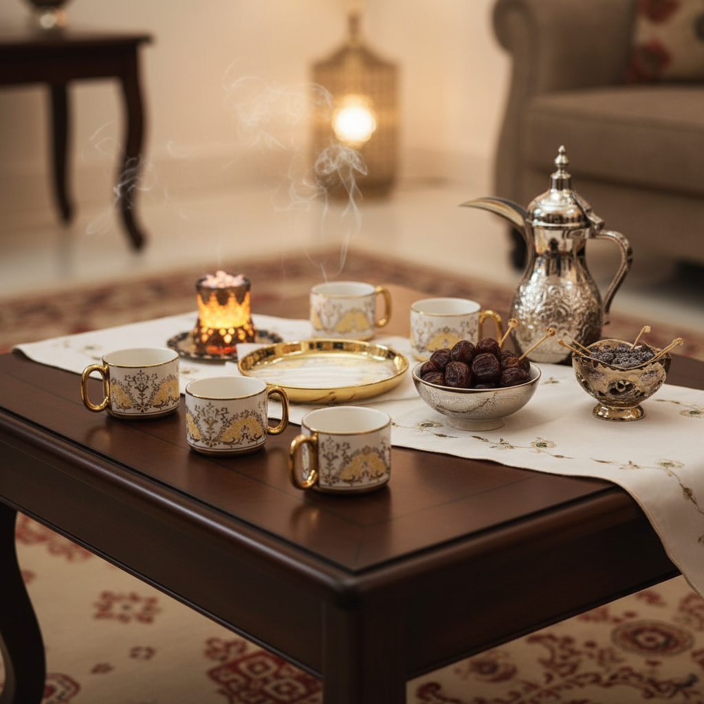 12PCS Luxury Ceramic Cup & Saucer Set – 6 Cups & 6 Saucers | Gold Floral Design