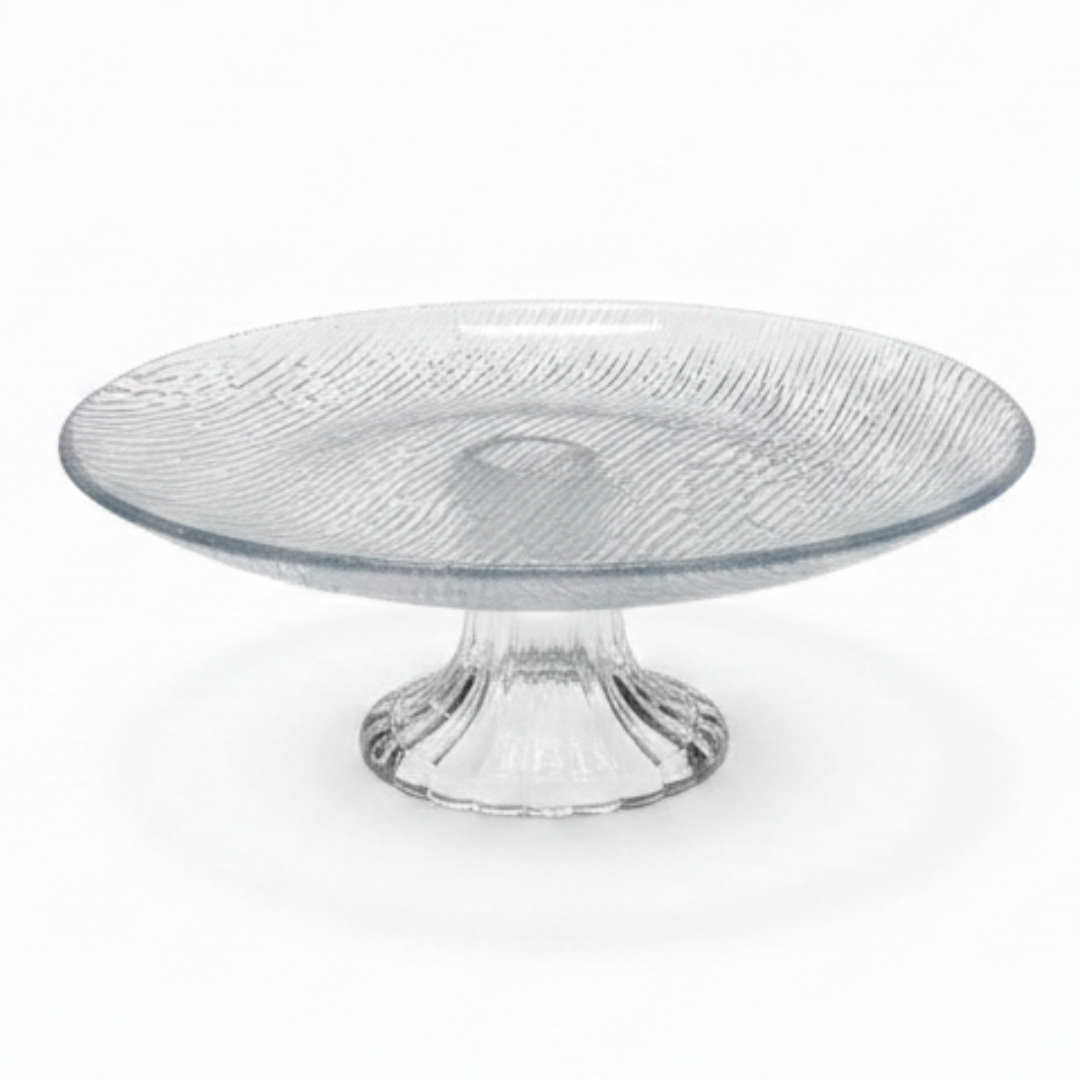 Crystal Footed Glass Candy Plate — 20×8 cm