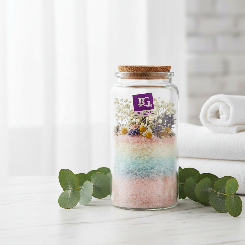 Pishgaman Glass Jar with Cork Lid | 15cm |