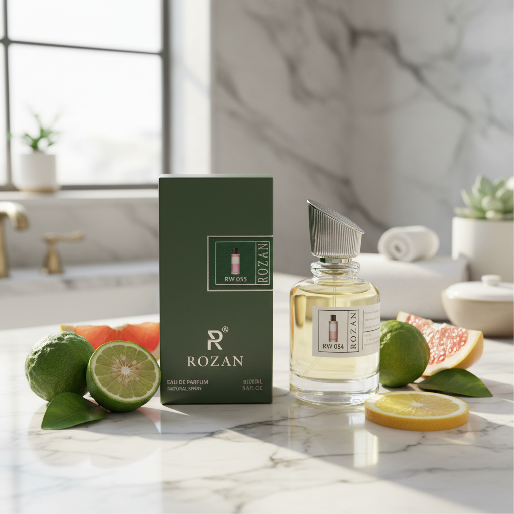 Rozan Eau de Parfum Natural Spray for Women & Men – RW 055 | Floral Citrus Fragrance with Turkish Rose, Bergamot & Amber 100ml | Inspired Version |