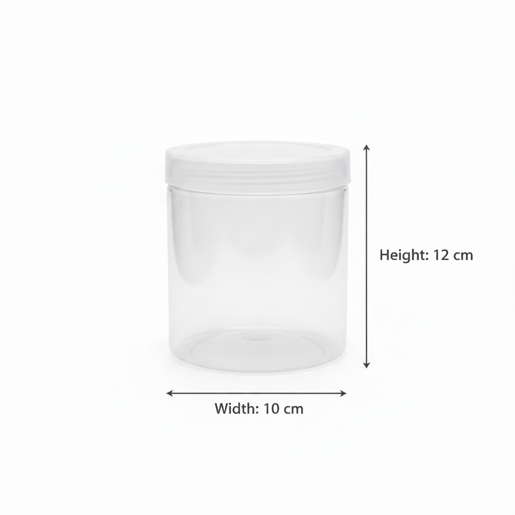 Jiham 3-Piece Clear Plastic Jar Set - 850ml - 10×12 cm