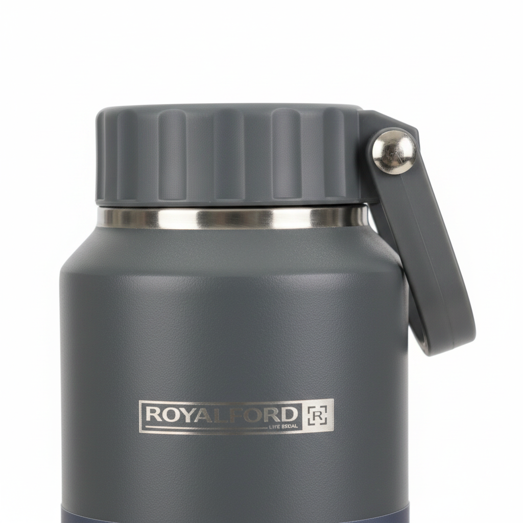 Royalford Grey Stainless Steel Vacuum Bottle - 500ml