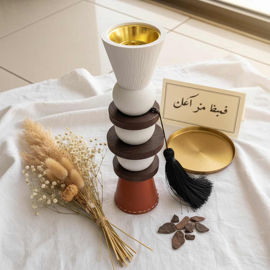 White & Brown Chalk Arabic Incense Burner 25cm