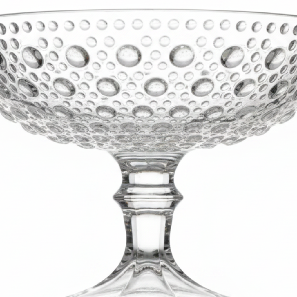 Crystal Glass Footed Candy Tray - 12×15 cm