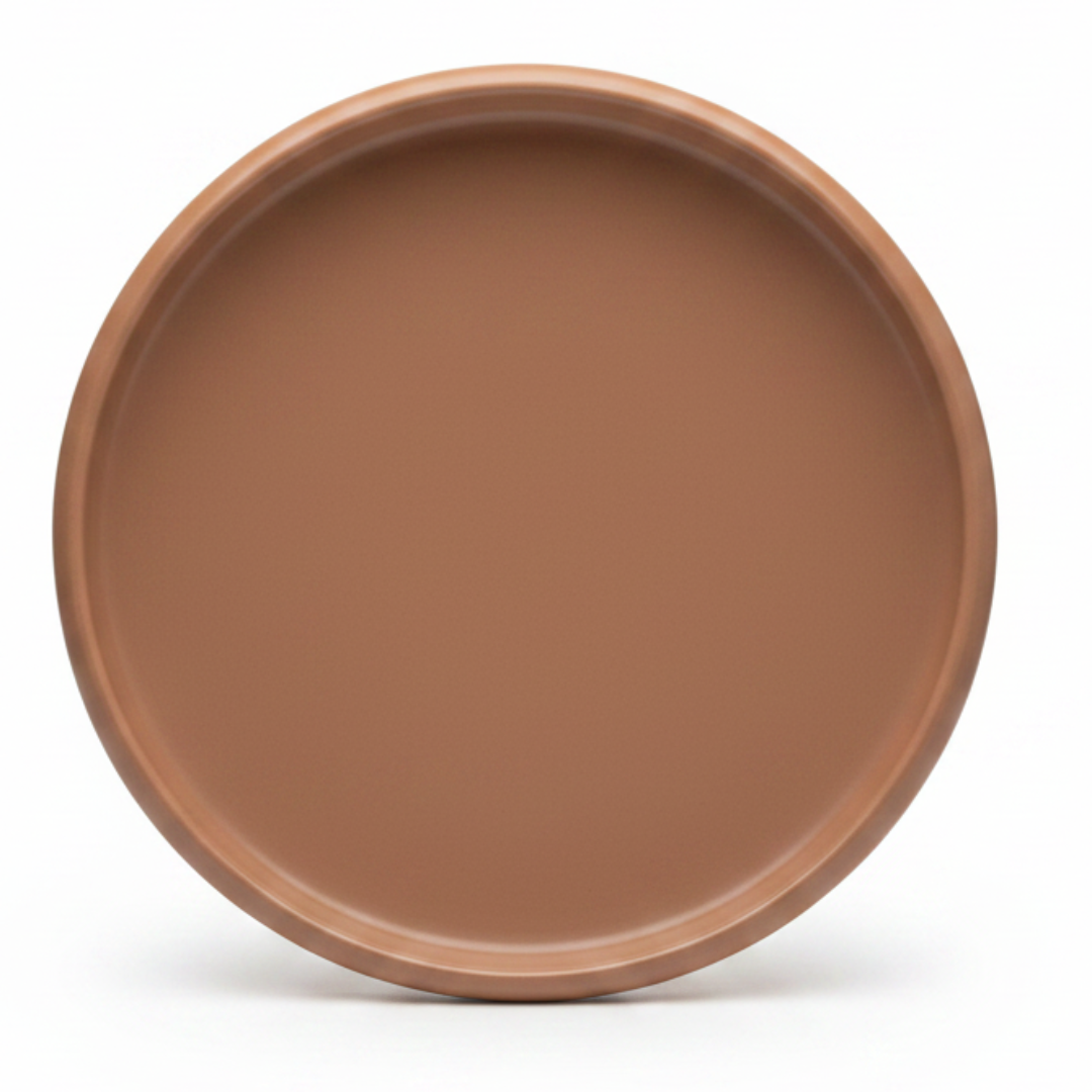 Luhpar Round Ceramic Salad Plate 22.1cm | Taupe, Off White, Brown |