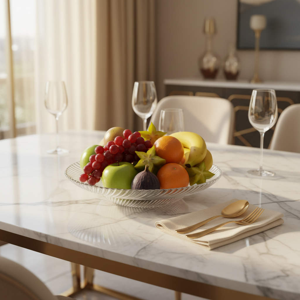 Neo Alpha Glass Fruit Plate 27cm