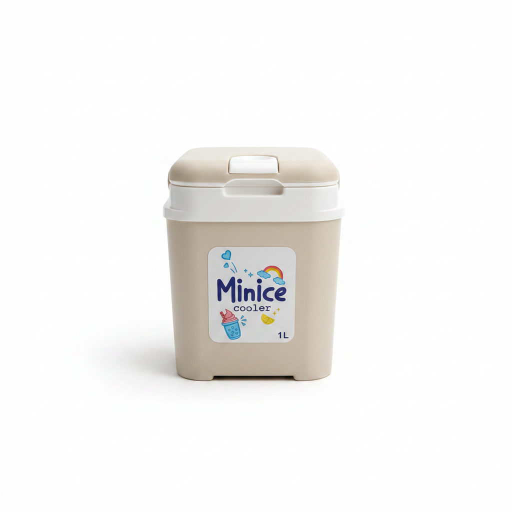 Minice Cooler Box Set of 3 – 3L / 1L / 320ml – Grey / Beige / Pink
